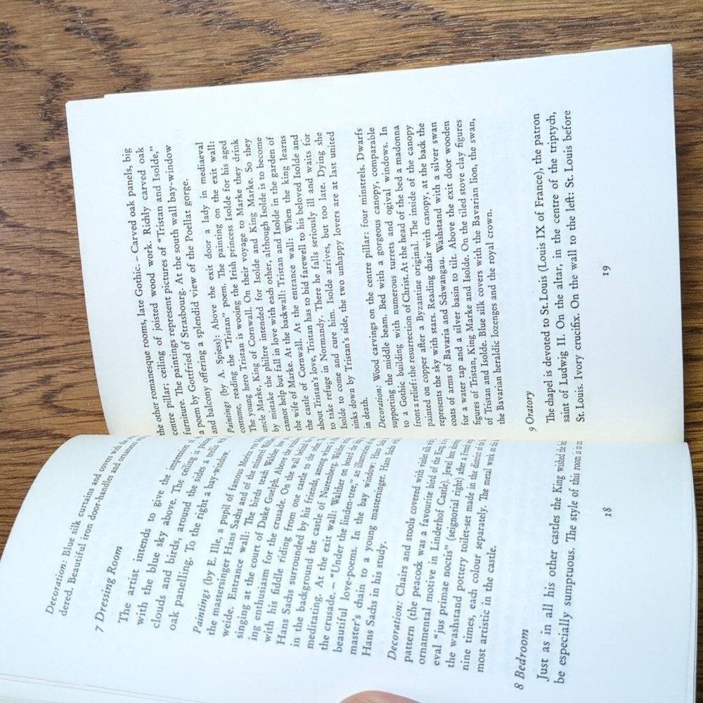 Vintage 1966 Neuschwanstein Castle Paperback Booklet Nonfiction Travel History - Picture 10 of 16